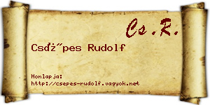 Csépes Rudolf névjegykártya