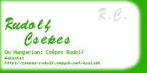 rudolf csepes business card